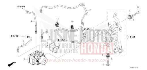 ABS MODULATOR/BRAKE PIPE (CRF250LRA/300LA/LRA) CRF300LAM de 2021